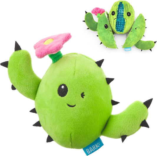 2 in 1 Interactive Plush Dog Toy - Rip and Reveal Toy for Dogs and Puppies - Stimulating Squeaky Pet Toys | Consuela Cactus (Small)