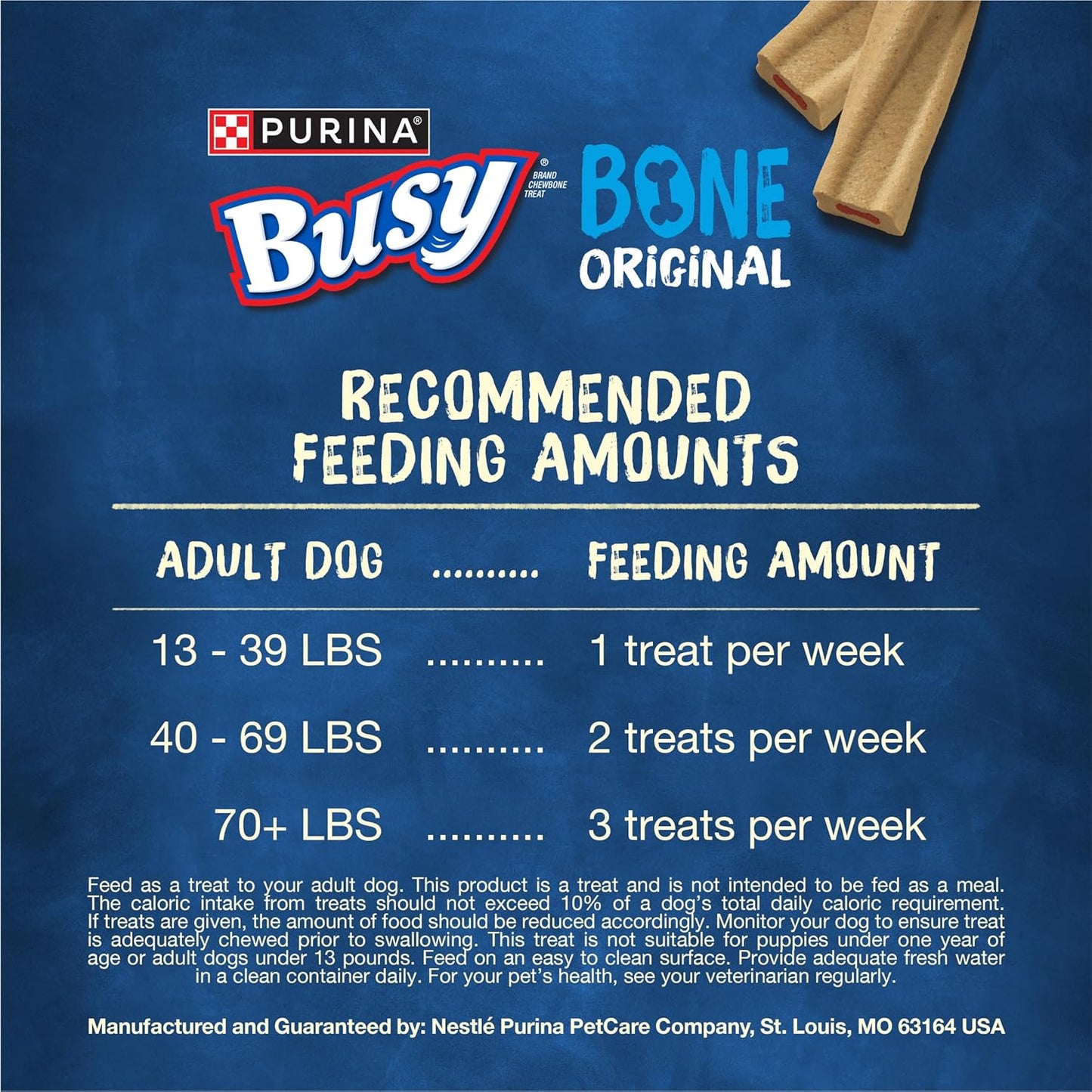 Purina Busy Bone Adult Dog Chew Bone Treats, Original 