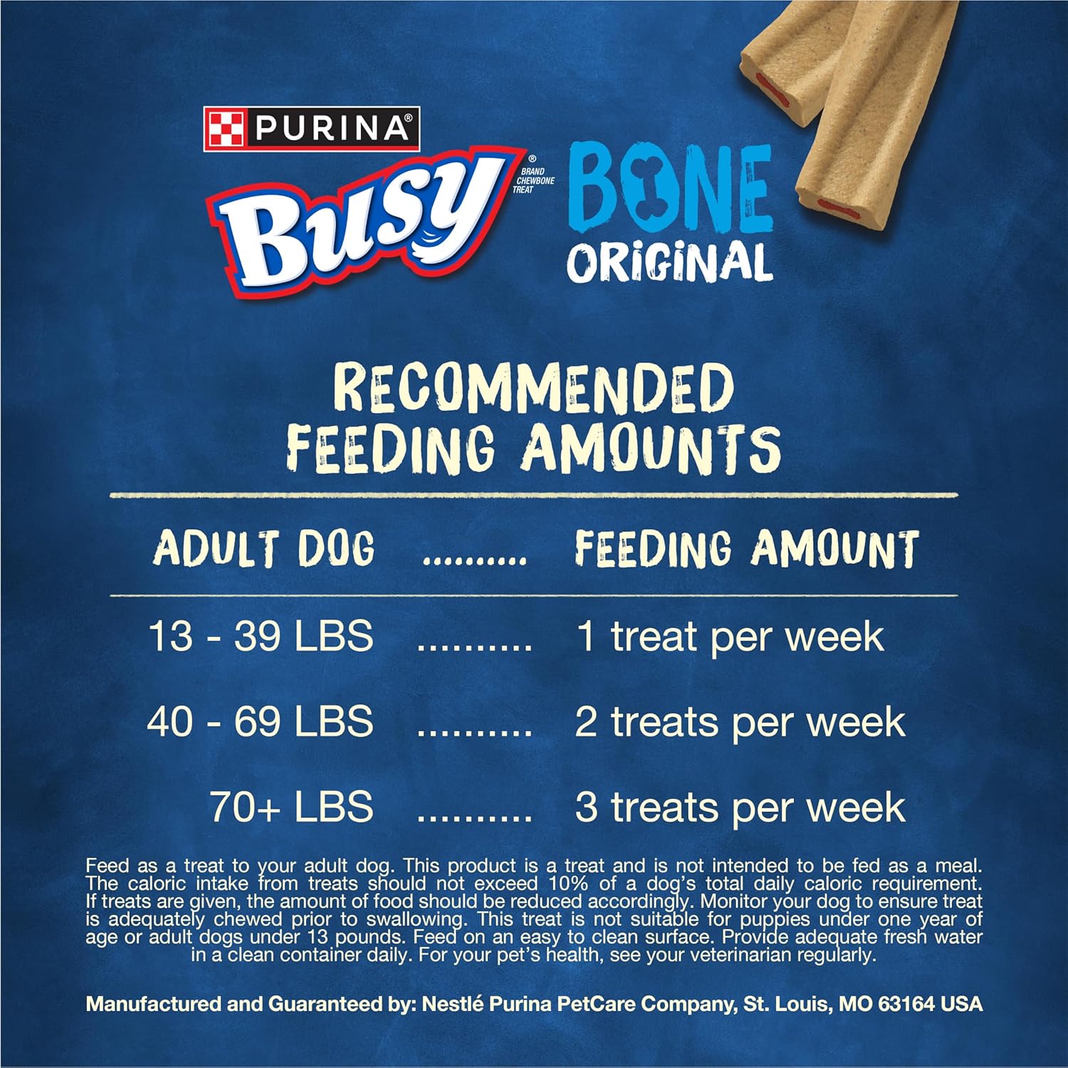 Purina Busy Bone Adult Dog Chew Bone Treats, Original 