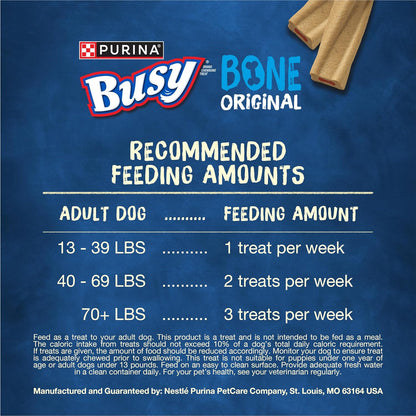 Purina Busy Bone Adult Dog Chew Bone Treats, Original 