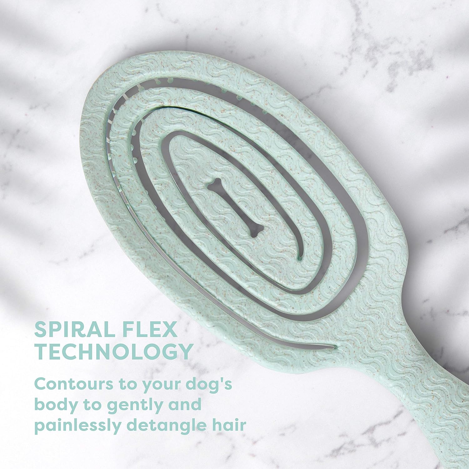 Biosilk for Pets Eco-Friendly Detangling Pin Brush for Dogs in Mint Green | Easy to Hold Ergonomic Handle Dog Brushes, Wet or Dry Dog Hair Brush, Light Blue (Ff12806),Gray/Black