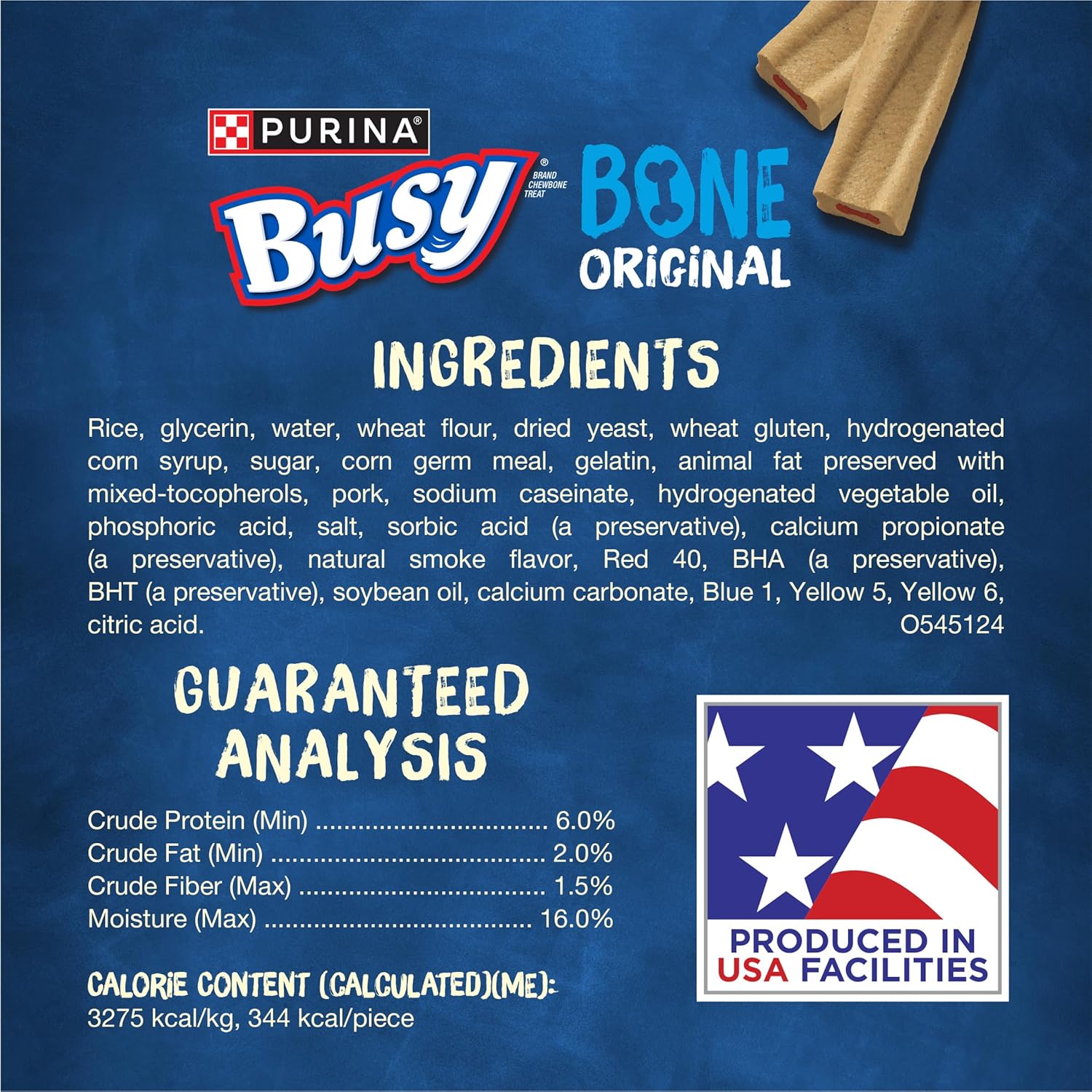 Purina Busy Bone Adult Dog Chew Bone Treats, Original 