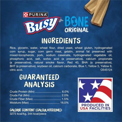 Purina Busy Bone Adult Dog Chew Bone Treats, Original 