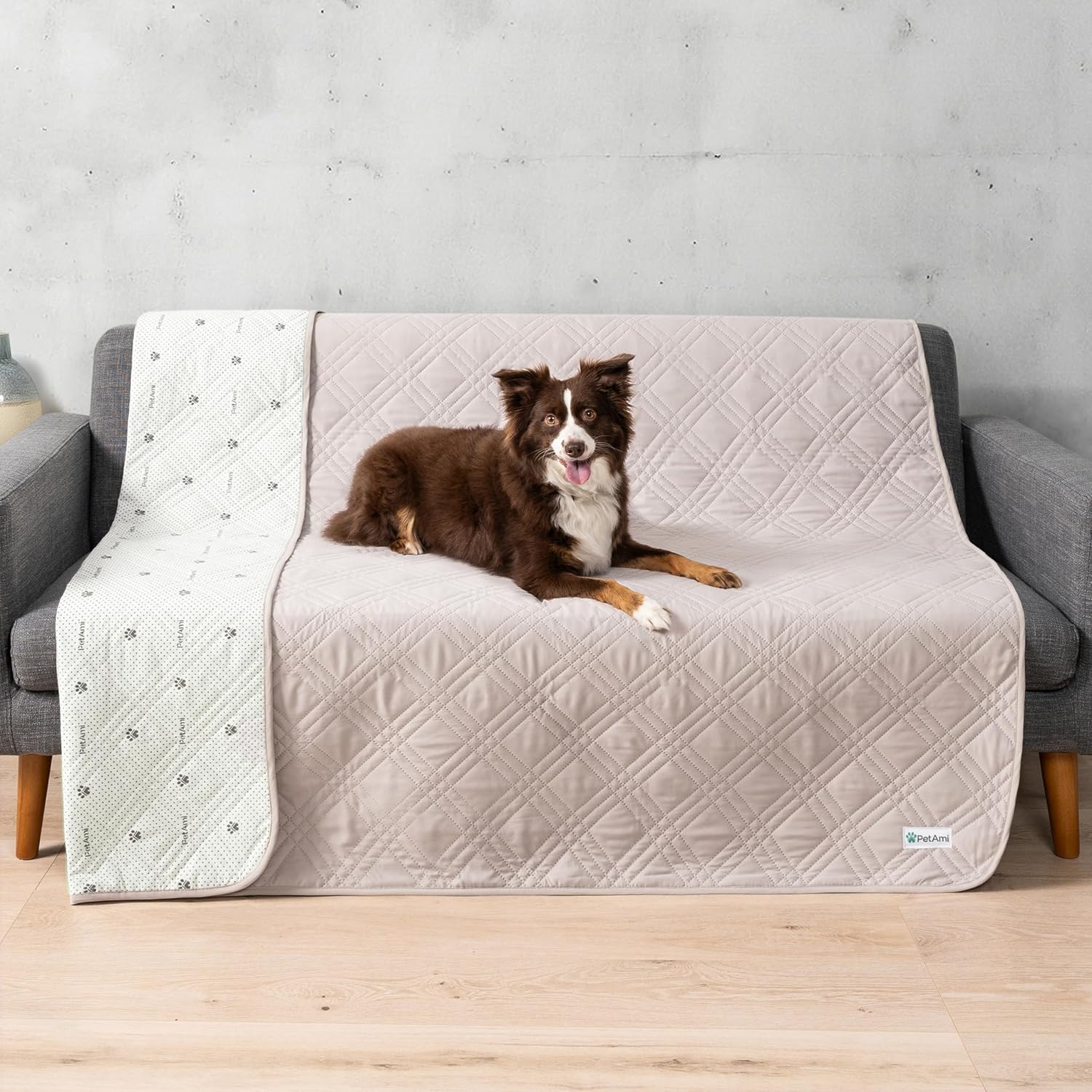 Waterproof Couch Cover for Dogs, Reversible Furniture Cover Sofa Protector for Pet Cat Bed, Washable Blanket Dog Cover for Couch Seat