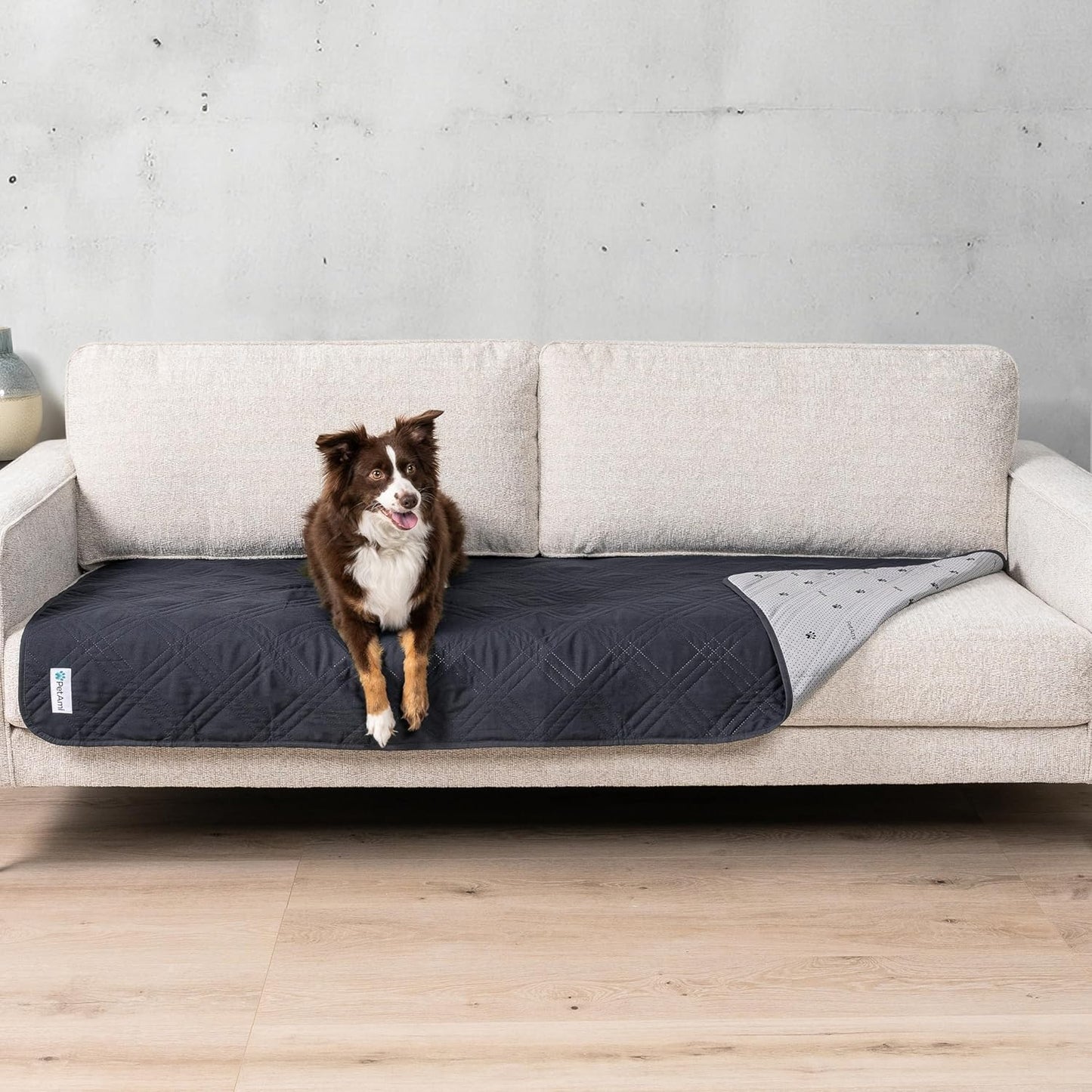 Waterproof Couch Cover for Dogs, Reversible Furniture Cover Sofa Protector for Pet Cat Bed, Washable Blanket Dog Cover for Couch Seat
