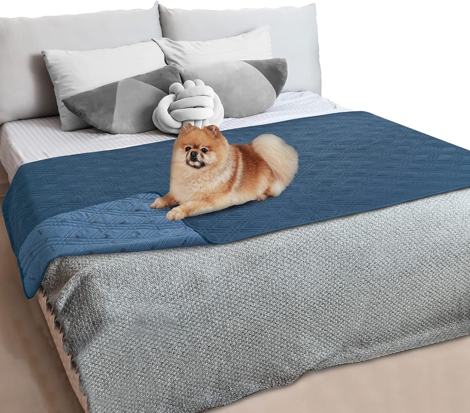 Waterproof Couch Cover for Dogs, Reversible Furniture Cover Sofa Protector for Pet Cat Bed, Washable Blanket Dog Cover for Couch Seat