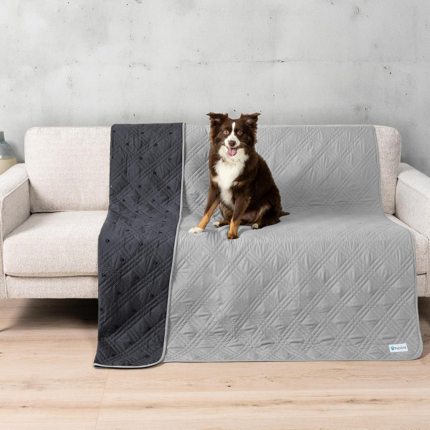 Waterproof Couch Cover for Dogs, Reversible Furniture Cover Sofa Protector for Pet Cat Bed, Washable Blanket Dog Cover for Couch Seat