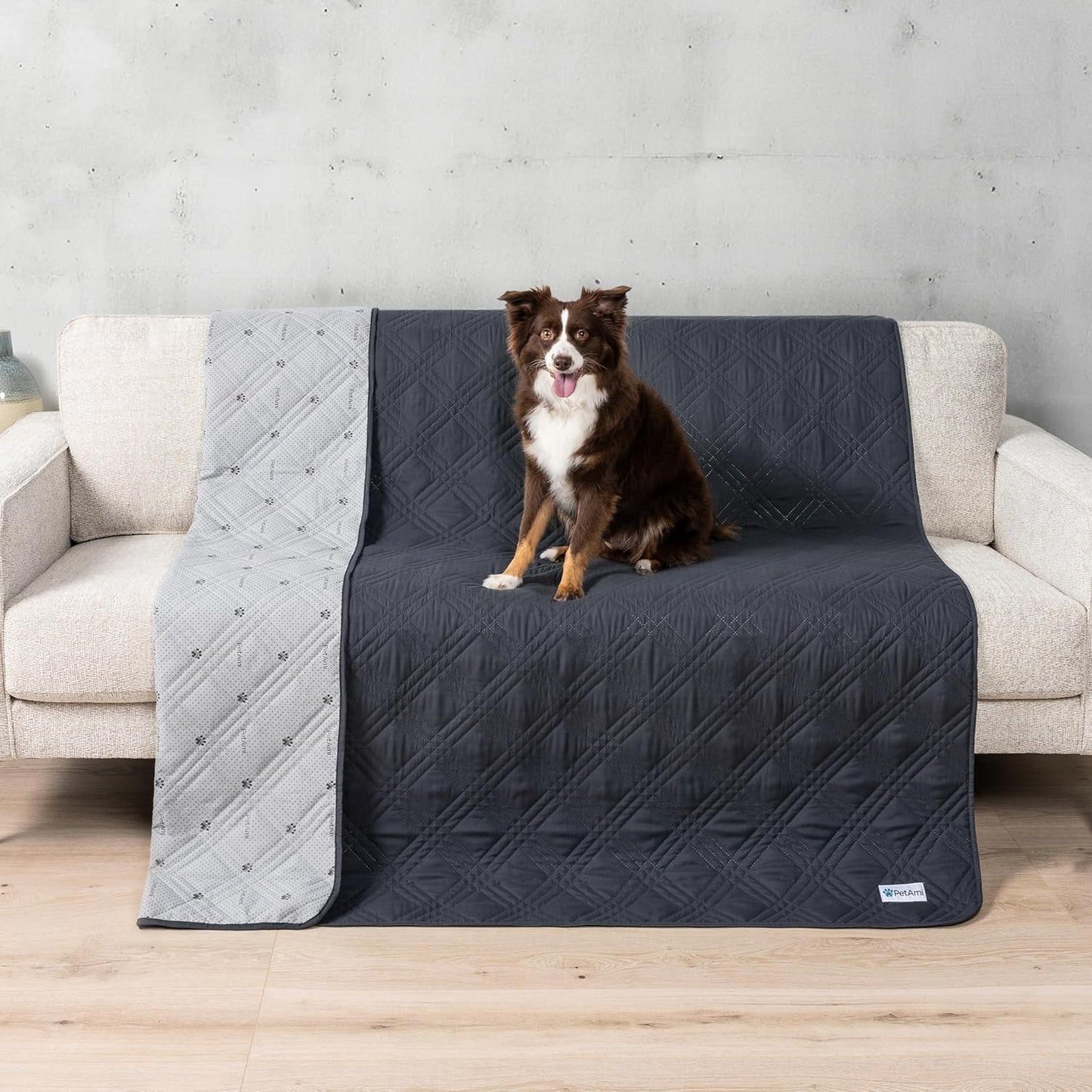 Waterproof Couch Cover for Dogs, Reversible Furniture Cover Sofa Protector for Pet Cat Bed, Washable Blanket Dog Cover for Couch Seat