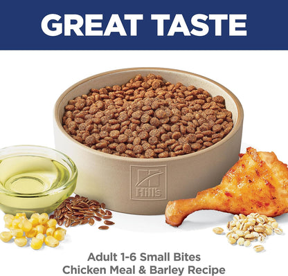 Adult 1-6, Adult 1-6 Premium Nutrition, Small Kibble, Dry Dog Food, Chicken & Barley, 15 Lb Bag