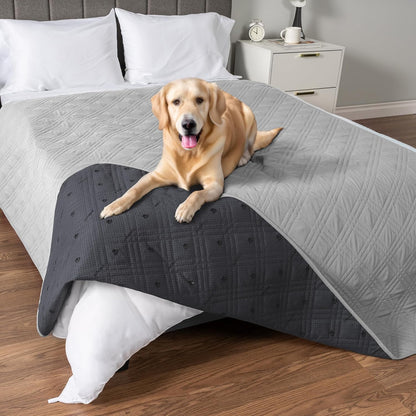 Waterproof Couch Cover for Dogs, Reversible Furniture Cover Sofa Protector for Pet Cat Bed, Washable Blanket Dog Cover for Couch Seat