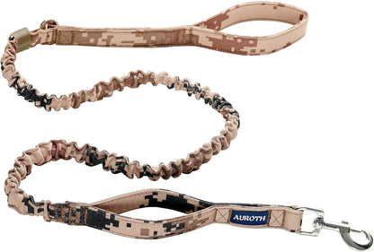 Heavy Duty Bungee Dog Leash for Medium Large Breed Dogs, No Pull Leashes for Shock Absorption with Car Seat Belt, 2 Padded Handles 4.5FT 6FT Training Dog Leash