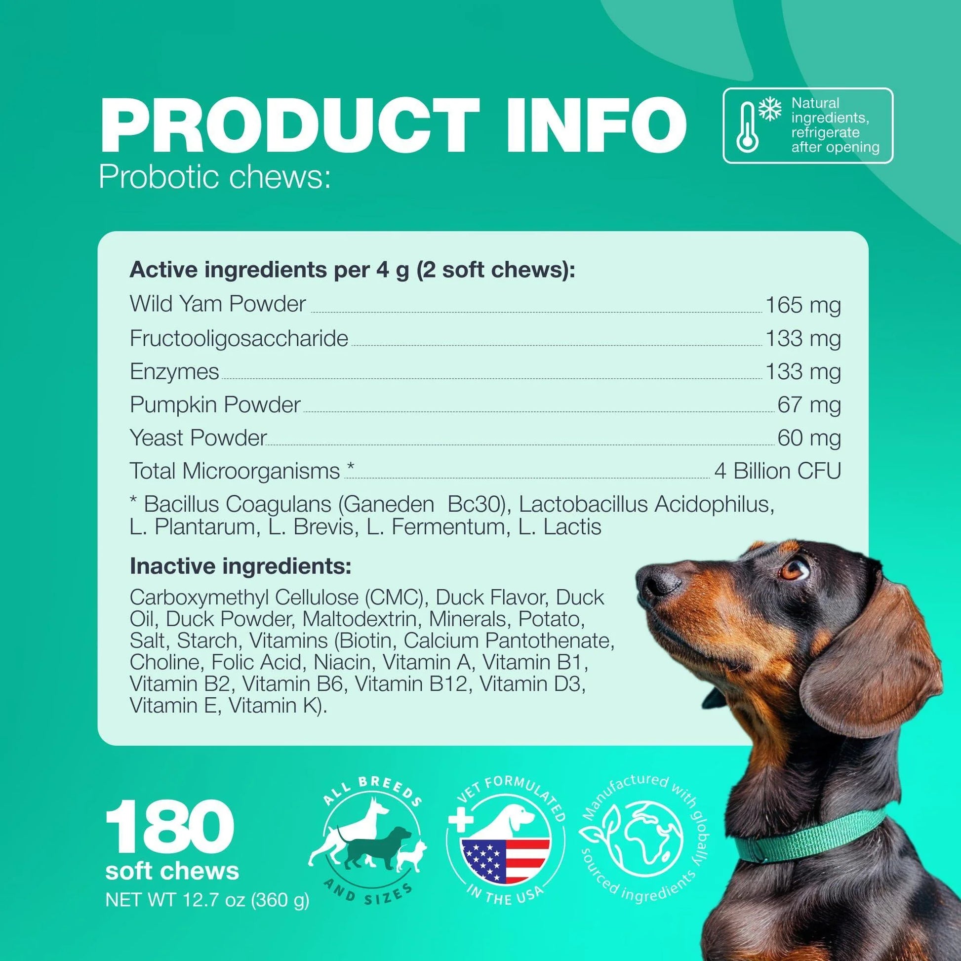 Probiotics for Dogs Gut Health Digestion Immunity Yeast Balance Itchy Skin Allergies Support Dog Probiotic Chews with Digestive Enzymes for Gut Flora Soft Treats with Pumpkin and Yeast Powder