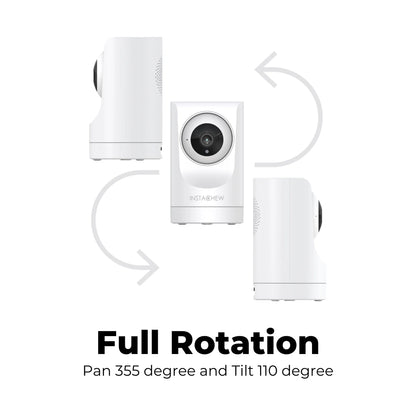 (2 Pack)  Purrsight 360° Smart Wireless Pet 1080P HD Video Camera 2-Way Audio Mobile App Indoor Security