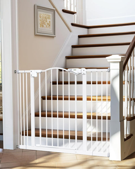  30" Tall Safety Gates for Pets, Hallways, Bedrooms, Wall Pressure Mount No Drill