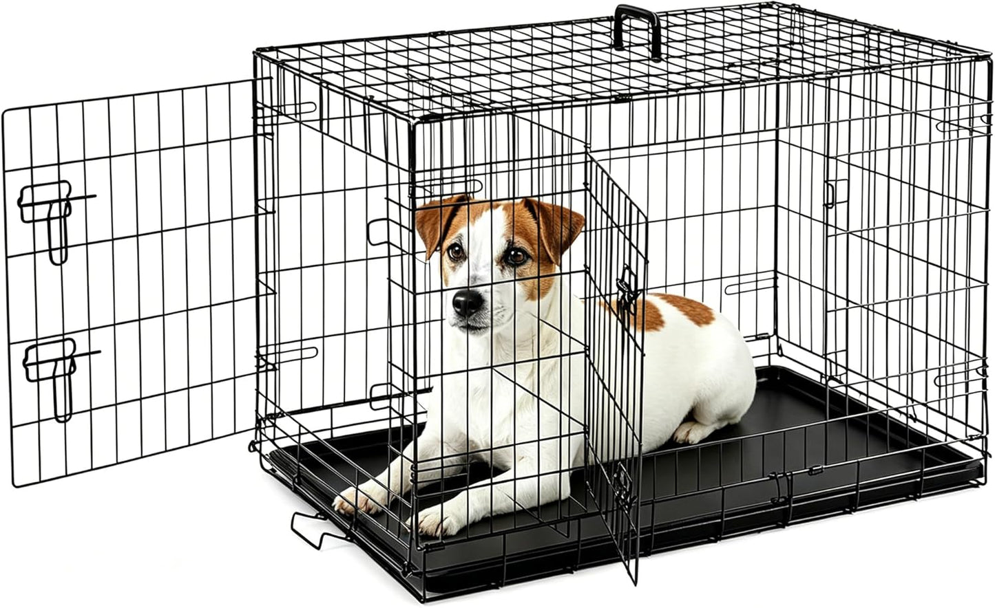 Sweetcrispy 36 Inch Dog Crate, Medium Dog Cage, Foldable Puppy Pet Kennel