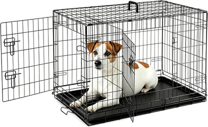 Sweetcrispy 36 Inch Dog Crate, Medium Dog Cage, Foldable Puppy Pet Kennel