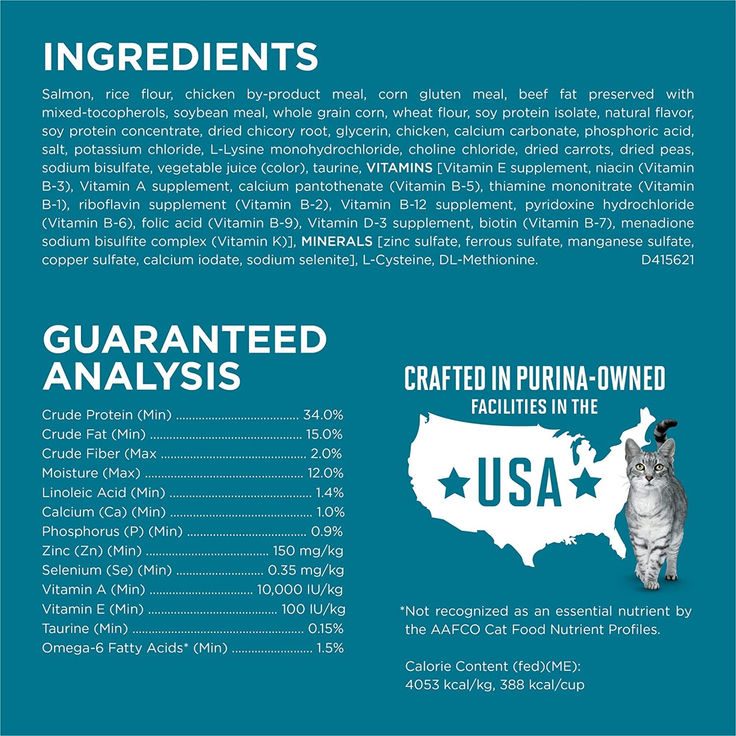 Purina ONE Natural Dry Cat Food, Tender Selects Blend with Real Salmon 