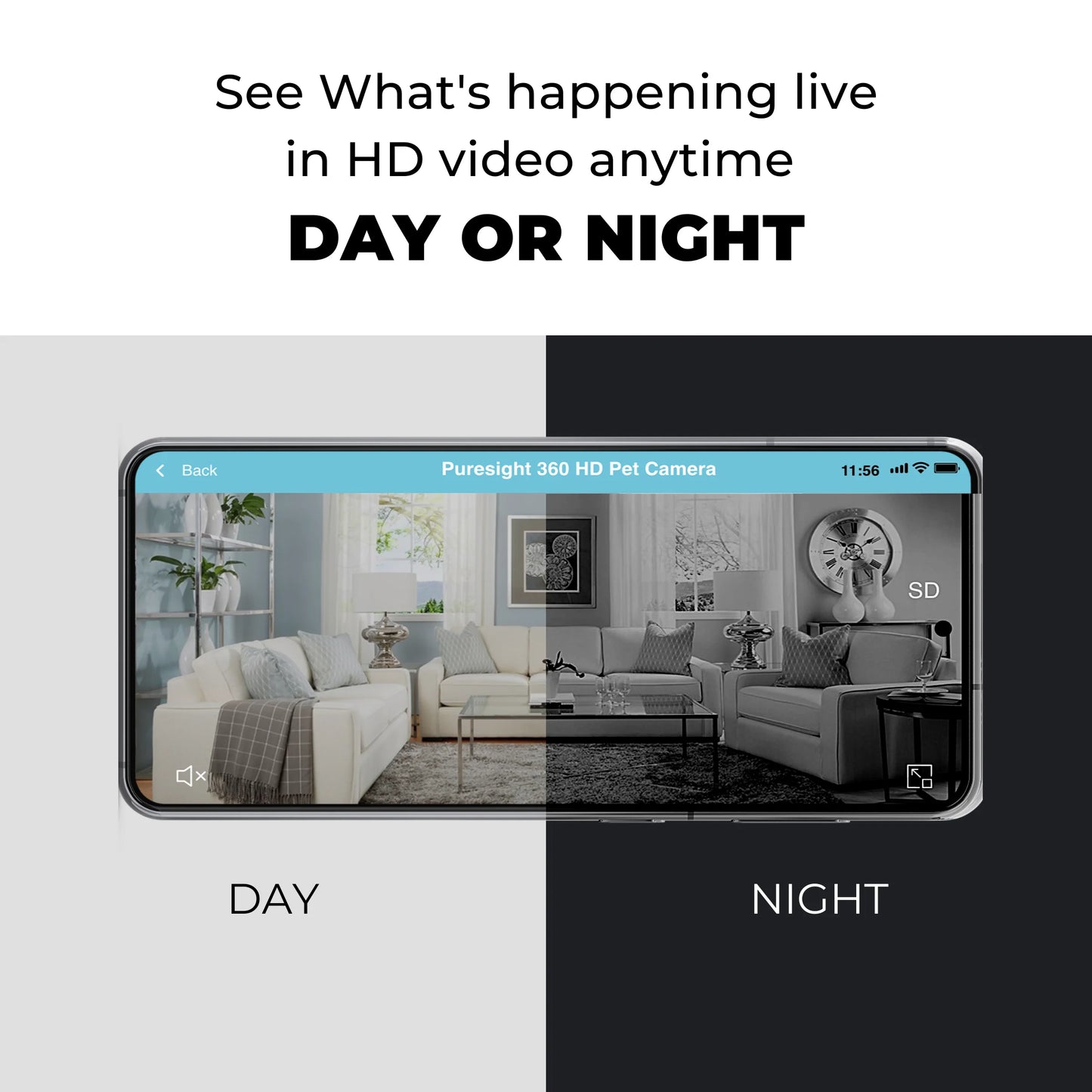 Purrsight 360° Smart Wireless Pet 1080P HD Video Camera 2-Way Audio Mobile App Indoor Security