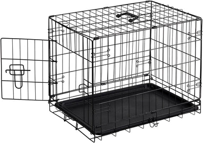 Sweetcrispy 36 Inch Dog Crate, Medium Dog Cage, Foldable Puppy Pet Kennel